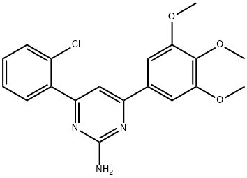 4-(2-chlorophenyl)-6-(3,4,5-trimethoxyphenyl)pyrimidin-2-amine 结构式