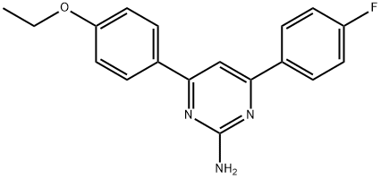 4-(4-ethoxyphenyl)-6-(4-fluorophenyl)pyrimidin-2-amine 结构式