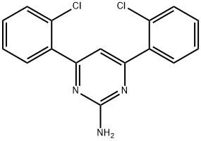 4,6-bis(2-chlorophenyl)pyrimidin-2-amine 结构式