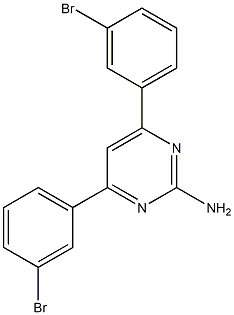 4,6-bis(3-bromophenyl)pyrimidin-2-amine 结构式