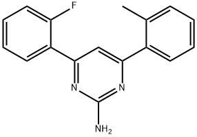 4-(2-fluorophenyl)-6-(2-methylphenyl)pyrimidin-2-amine 结构式