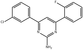 4-(3-chlorophenyl)-6-(2-fluorophenyl)pyrimidin-2-amine 结构式