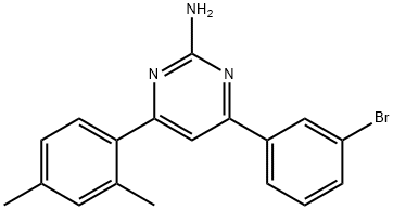 4-(3-bromophenyl)-6-(2,4-dimethylphenyl)pyrimidin-2-amine 结构式