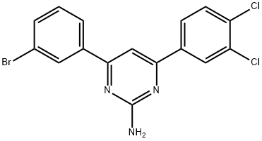 4-(3-bromophenyl)-6-(3,4-dichlorophenyl)pyrimidin-2-amine 结构式