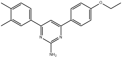 4-(3,4-dimethylphenyl)-6-(4-ethoxyphenyl)pyrimidin-2-amine 结构式