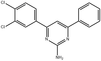 4-(3,4-dichlorophenyl)-6-phenylpyrimidin-2-amine 结构式