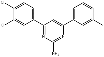 4-(3,4-dichlorophenyl)-6-(3-methylphenyl)pyrimidin-2-amine 结构式