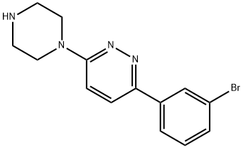 3-(3-bromophenyl)-6-(piperazin-1-yl)pyridazine 结构式