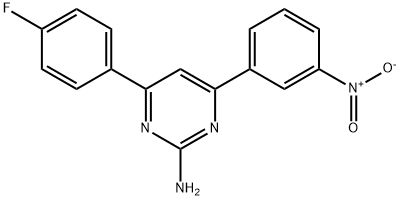 4-(4-fluorophenyl)-6-(3-nitrophenyl)pyrimidin-2-amine 结构式