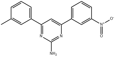 4-(3-methylphenyl)-6-(3-nitrophenyl)pyrimidin-2-amine 结构式