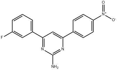 4-(3-fluorophenyl)-6-(4-nitrophenyl)pyrimidin-2-amine 结构式