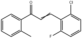 (2E)-3-(2-chloro-6-fluorophenyl)-1-(2-methylphenyl)prop-2-en-1-one 结构式