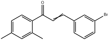 (2E)-3-(3-bromophenyl)-1-(2,4-dimethylphenyl)prop-2-en-1-one 结构式