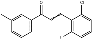 (2E)-3-(2-chloro-6-fluorophenyl)-1-(3-methylphenyl)prop-2-en-1-one 结构式