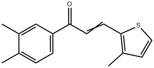(2E)-1-(3,4-dimethylphenyl)-3-(3-methylthiophen-2-yl)prop-2-en-1-one 结构式