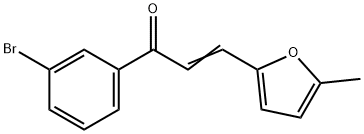(2E)-1-(3-bromophenyl)-3-(5-methylfuran-2-yl)prop-2-en-1-one 结构式