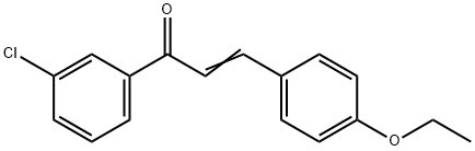 (2E)-1-(3-chlorophenyl)-3-(4-ethoxyphenyl)prop-2-en-1-one 结构式