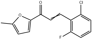 (2E)-3-(2-chloro-6-fluorophenyl)-1-(5-methylfuran-2-yl)prop-2-en-1-one 结构式