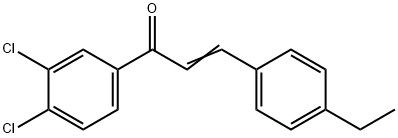 (2E)-1-(3,4-dichlorophenyl)-3-(4-ethylphenyl)prop-2-en-1-one 结构式