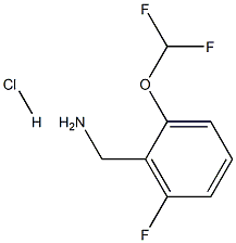 2-(DIFLUOROMETHOXY)-6-FLUOROBENZYL AMINE HCL 结构式