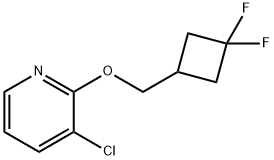 3-CHLORO-2-((3,3-DIFLUOROCYCLOBUTYL)METHOXY)PYRIDINE 结构式
