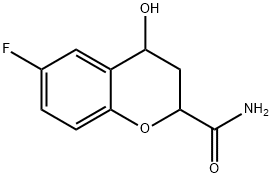 6-Fluoro-4-hydroxy-chroman-2-carboxylic acid amide 结构式