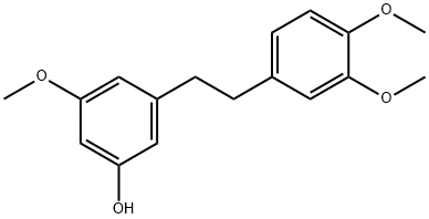 3'-hydroxy-3,4,5'-trimethoxybibenzyl 结构式