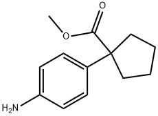 1-(4-氨基苯基)环戊烷-1-甲酸甲酯 结构式