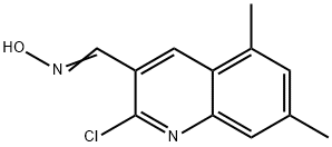 N-[(2-CHLORO-5,7-DIMETHYLQUINOLIN-3-YL)METHYLIDENE]HYDROXYLAMINE 结构式