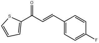 (E)-3-(4-fluorophenyl)-1-(thiophen-2-yl)prop-2-en-1-one 结构式