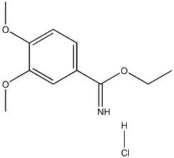 Benzenecarboximidic acid, 3,4-dimethoxy-, ethyl ester, hydrochloride 结构式