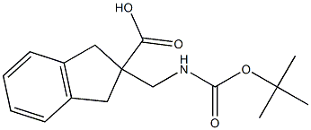 2-Bocaminomethyl-indan-2-carboxylic acid 结构式