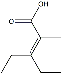 2-Pentenoic acid, 3-ethyl-2-methyl- 结构式