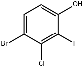 4-溴-3-氯-2-氟苯酚 结构式