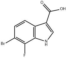 6-bromo-7-fluoro-1H-indole-3-carboxylic acid 结构式