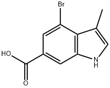 4-bromo-3-methyl-1H-indole-6-carboxylic acid 结构式