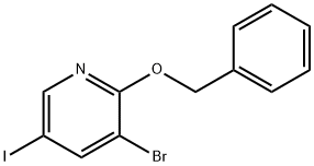 2-(苄氧基)-3-溴-5-碘吡啶 结构式