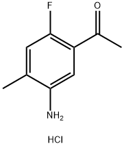 1-(5-AMINO-2-FLUORO-4-METHYLPHENYL)ETHANONE HCL 结构式