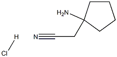 2-(1-氨基环戊基)乙腈盐酸盐 结构式