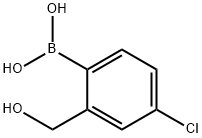 (4-氯-2-(羟甲基)苯基)硼酸 结构式