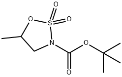 5-甲基-1,2,3-氧杂噻唑烷-3-羧酸叔丁酯2,2-二氧化物 结构式