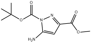 5-AMINO-1-TERT-BUTOXYCARBONYL-3-METHOXYCARBONYLPYRAZOLE 结构式
