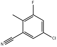 5-氯-3-氟-2-甲基苯甲腈 结构式