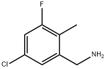 (5-CHLORO-3-FLUORO-2-METHYLPHENYL)METHANAMINE 结构式