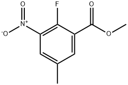 2-氟-3-硝基-5-甲基苯甲酸甲酯 结构式