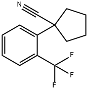 1-(2-三氟甲基苯基)环戊烷甲腈 结构式