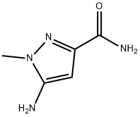 5-氨基-1-甲基-1H-吡唑-3-甲酰胺 结构式