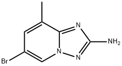 2-氨基-6-溴-8-甲基-[1,2,4]三唑并[1,5-A]吡啶 结构式