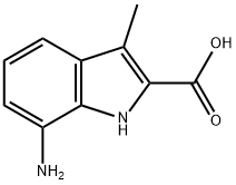 7-amino-3-methyl-1H-indole-2-carboxylic acid 结构式