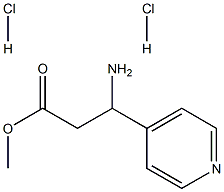 3-氨基-3-(吡啶-4-基)丙酸甲酯二盐酸盐 结构式